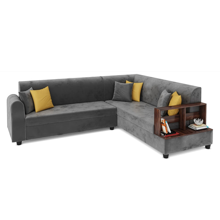 Bharat Lifestyle Aston Fabric 6 Seater Right Facing Sofa (Finish Color - Grey, DIY(Do - It - Yourself) - BHARAT LIFESPACE PRIVATE LIMITED