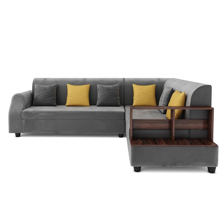 Bharat Lifestyle Aston Fabric 6 Seater Right Facing Sofa (Finish Color - Grey, DIY(Do - It - Yourself) - BHARAT LIFESPACE PRIVATE LIMITED