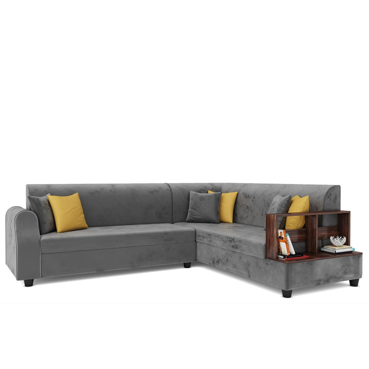 Bharat Lifestyle Aston Fabric 6 Seater Right Facing Sofa (Finish Color - Grey, DIY(Do - It - Yourself) - BHARAT LIFESPACE PRIVATE LIMITED