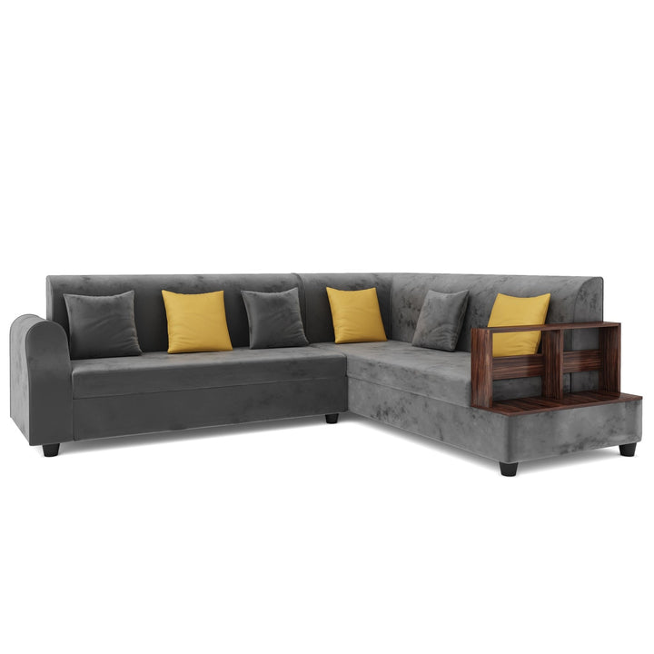 Bharat Lifestyle Aston Fabric 6 Seater Right Facing Sofa (Finish Color - Grey, DIY(Do - It - Yourself) - BHARAT LIFESPACE PRIVATE LIMITED