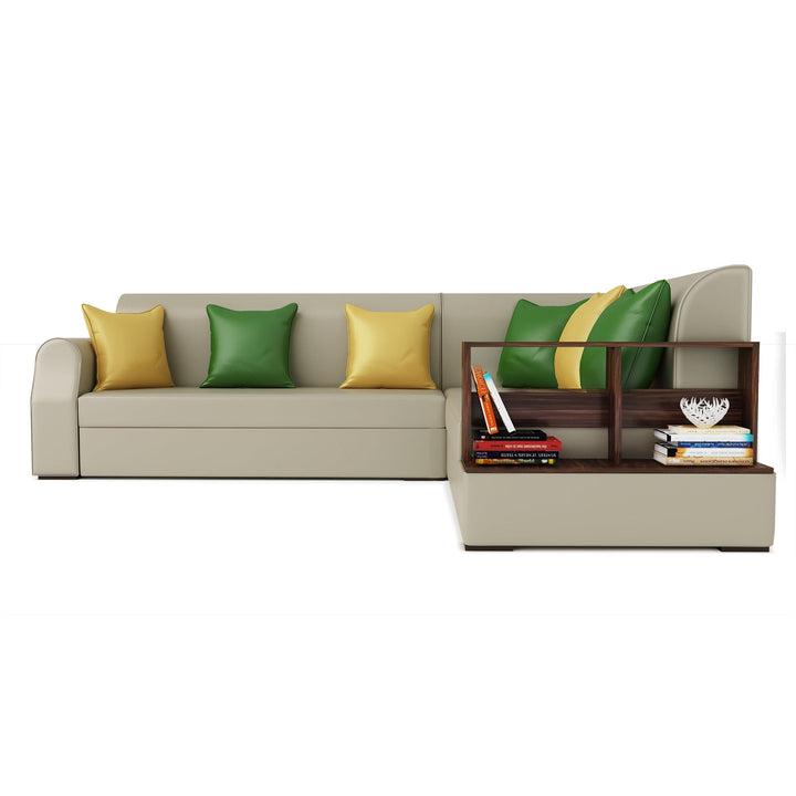 Bharat Lifestyle Aston Leatherette 6 Seater Right Facing Sofa (Finish Color - Beige, DIY(Do - It - Yourself) - BHARAT LIFESPACE PRIVATE LIMITED