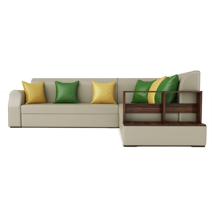 Bharat Lifestyle Aston Leatherette 6 Seater Right Facing Sofa (Finish Color - Beige, DIY(Do - It - Yourself) - BHARAT LIFESPACE PRIVATE LIMITED