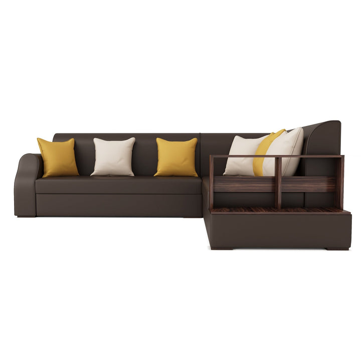 Bharat Lifestyle Aston Leatherette 6 Seater Right Facing Sofa (Finish Color - Brown, DIY(Do - It - Yourself) - BHARAT LIFESPACE PRIVATE LIMITED