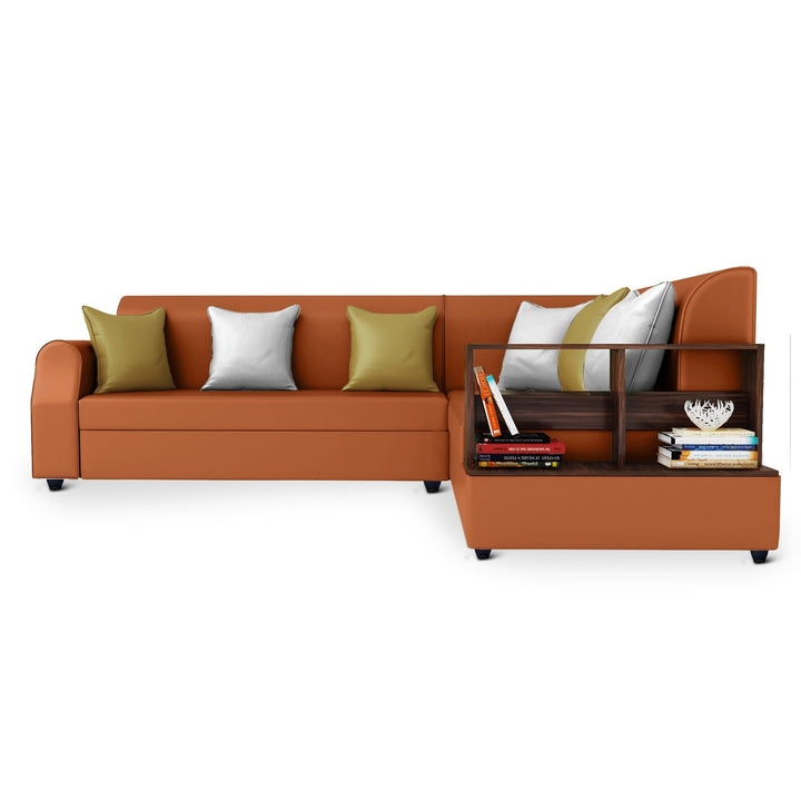 Bharat Lifestyle Aston Leatherette 6 Seater Right Facing Sofa (Finish Color - Tan, DIY(Do - It - Yourself) - BHARAT LIFESPACE PRIVATE LIMITED