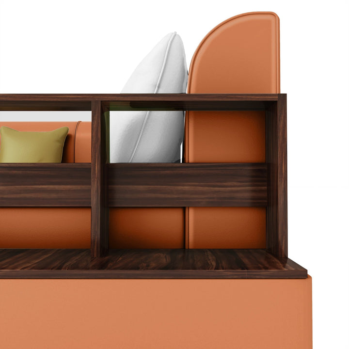 Bharat Lifestyle Aston Leatherette 6 Seater Right Facing Sofa (Finish Color - Tan, DIY(Do - It - Yourself) - BHARAT LIFESPACE PRIVATE LIMITED