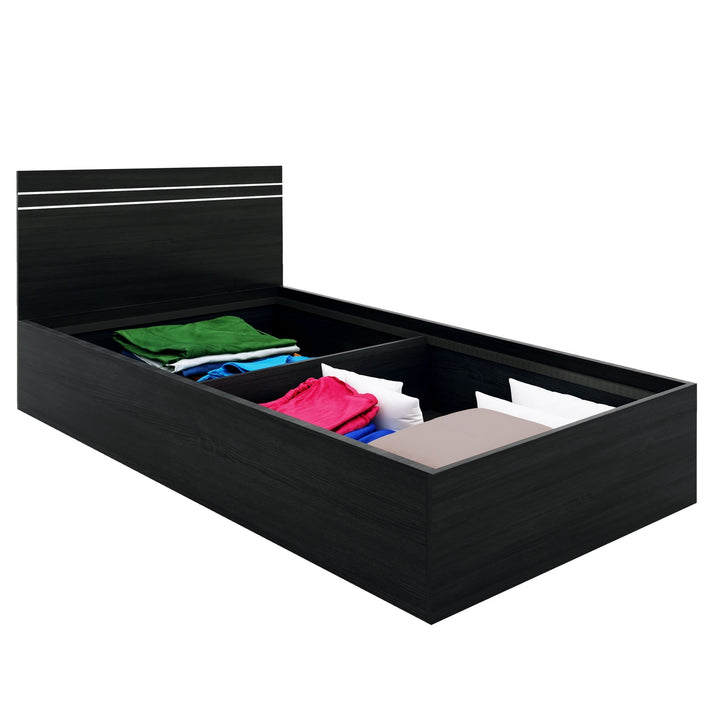 Bharat Lifestyle Athens Engineered Wood Single Box Bed with Storage Bed for Bedroom, Living Room, Color – Wenge, Delivery Condition - Knock Down, 1 Year Warranty - BHARAT LIFESPACE PRIVATE LIMITED
