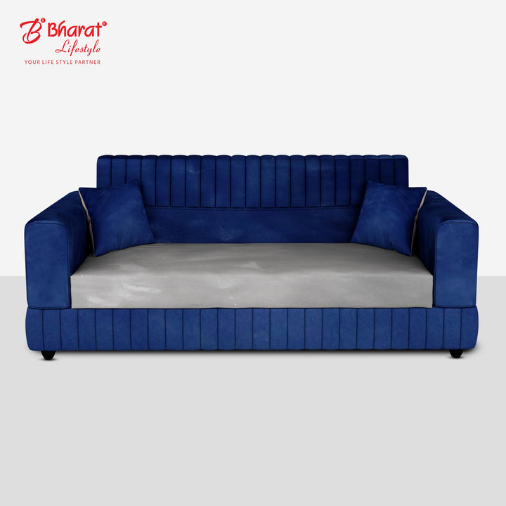 Bharat Lifestyle Atlanta Fabric 3 Seater Sofa (Blue & Grey) for Living Room, Bedroom, Home and Office | Modern Dual Tone Design | DIY Assembly | Comfortable Seating | 1 Year Warranty - BHARAT LIFESPACE PRIVATE LIMITED