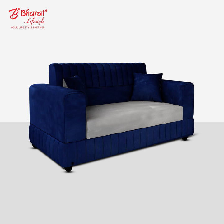 Bharat Lifestyle Atlanta Fabric 3 Seater Sofa (Blue & Grey) for Living Room, Bedroom, Home and Office | Modern Dual Tone Design | DIY Assembly | Comfortable Seating | 1 Year Warranty - BHARAT LIFESPACE PRIVATE LIMITED