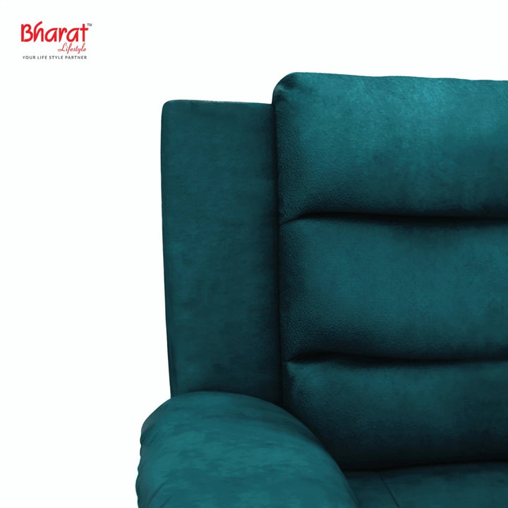 Bharat Lifestyle Austin Fabric Manual Recliner (Grey) | 1 Seater Recliner Chair Sofa | Soft Suede Fabric | 3 Comfort Positions | DIY Assembly | 1 Year Warranty | For Living Room, Bedroom, Home & Office - BHARAT LIFESPACE PRIVATE LIMITED