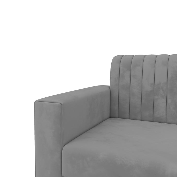 Bharat Lifestyle Benin L Shape Fabric 6 Seater Sofa (Finish Color - Grey, DIY(Do - It - Yourself) - BHARAT LIFESPACE PRIVATE LIMITED