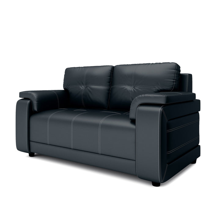 Bharat Lifestyle Blackberry Leatherette 3 + 2 + 2 Sofa Set (Black, DIY(Do - It - Yourself)) - BHARAT LIFESPACE PRIVATE LIMITED