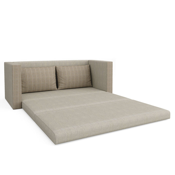 Bharat Lifestyle Bliss 3 Seater Double Solid Wood Fold Out Sofa Cum Bed (Finish Color - Beige Delivery Condition - Pre - assembled) - BHARAT LIFESPACE PRIVATE LIMITED