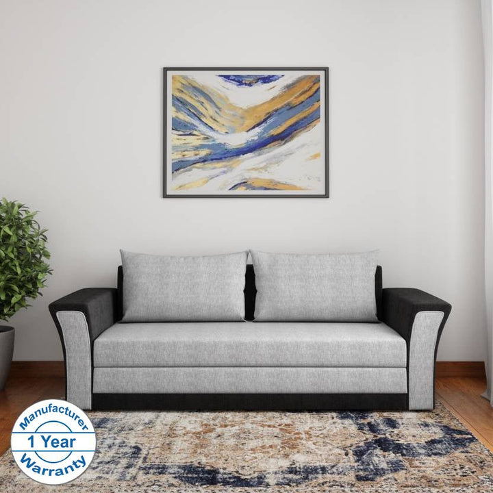 Bharat Lifestyle Bliss 3 Seater Double Solid Wood Fold Out Sofa Cum Bed (Finish Color - Beige Delivery Condition - Pre - assembled) - BHARAT LIFESPACE PRIVATE LIMITED