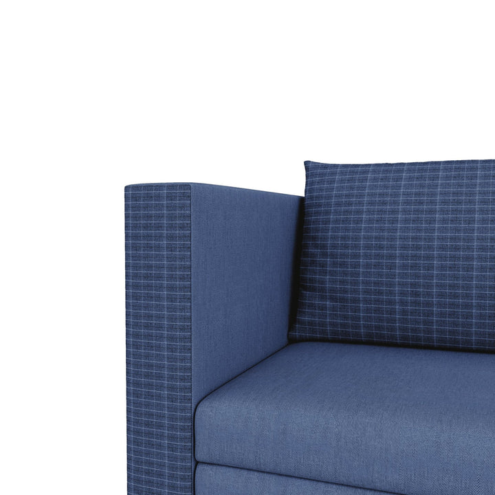 Bharat Lifestyle Bliss Fabric 3 Seater Double Solid Wood Fold Out Sofa Cum Bed (Finish Color - Blue Delivery Condition - Pre - assembled) - BHARAT LIFESPACE PRIVATE LIMITED