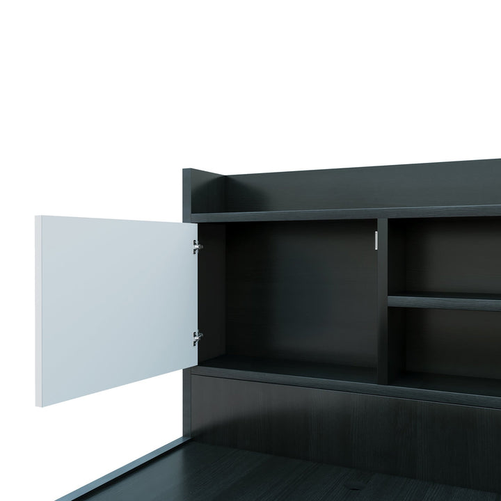 Bharat Lifestyle Brazil Engineered Wood King Box Bed (Finish Color - Black, Delivery Condition - Knock Down) - BHARAT LIFESPACE PRIVATE LIMITED