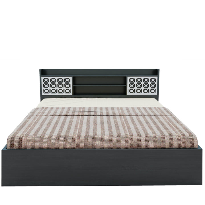 Bharat Lifestyle Brazil Engineered Wood King Box Bed (Finish Color - Black, Delivery Condition - Knock Down) - BHARAT LIFESPACE PRIVATE LIMITED