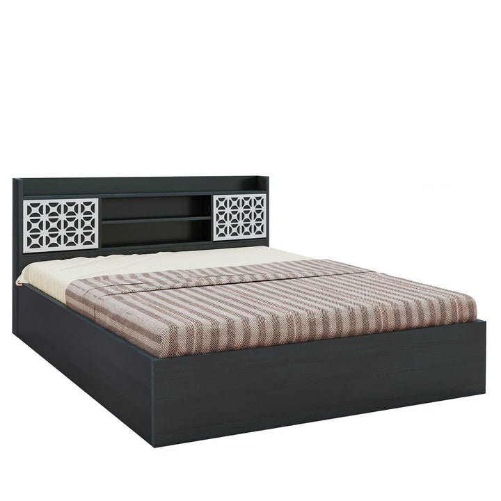 Bharat Lifestyle Brazil Engineered Wood King Box Bed (Finish Color - Black, Delivery Condition - Knock Down) - BHARAT LIFESPACE PRIVATE LIMITED
