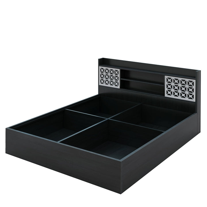 Bharat Lifestyle Brazil Engineered Wood King Box Bed (Finish Color - Black, Delivery Condition - Knock Down) - BHARAT LIFESPACE PRIVATE LIMITED