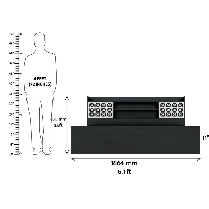 Bharat Lifestyle Brazil Engineered Wood King Box Bed (Finish Color - Black, Delivery Condition - Knock Down) - BHARAT LIFESPACE PRIVATE LIMITED