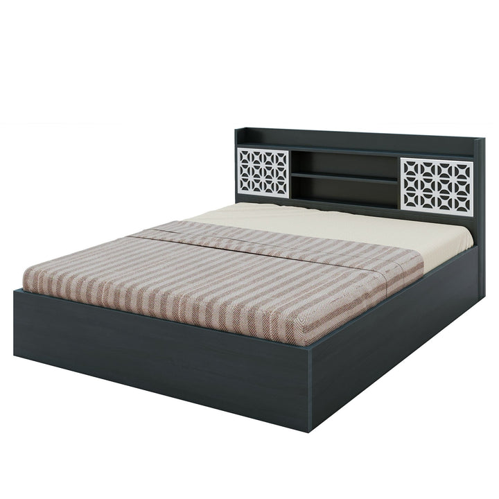 Bharat Lifestyle Brazil Engineered Wood Queen Box Bed (Finish Color - Black, Delivery Condition - Knock Down) - BHARAT LIFESPACE PRIVATE LIMITED