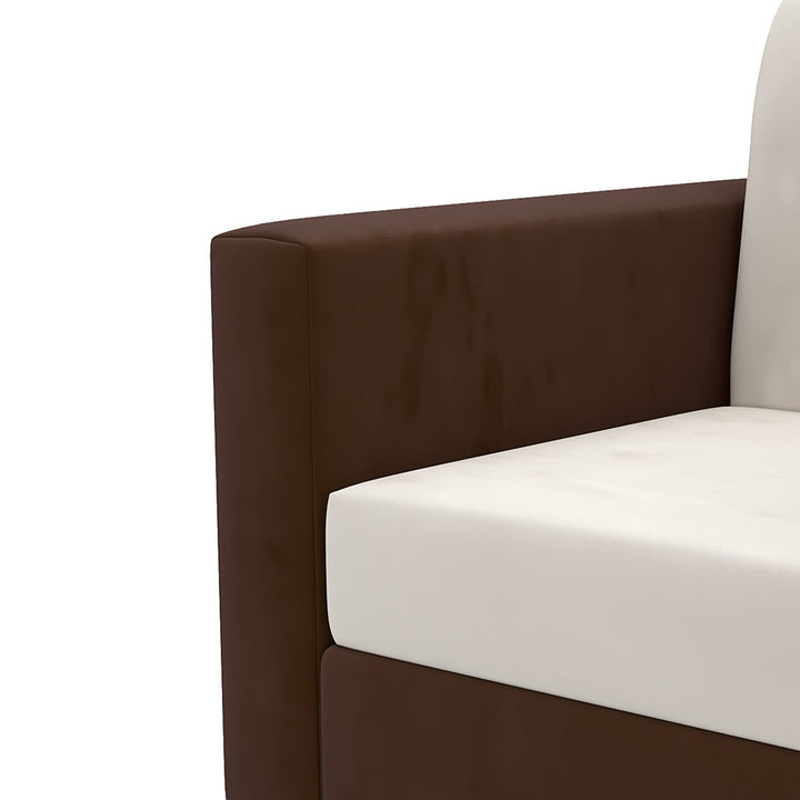 Bharat Lifestyle Brista Fabric 3 + 1 + 1 Sofa Set (Cream Brown, DIY(Do - It - Yourself)) - BHARAT LIFESPACE PRIVATE LIMITED