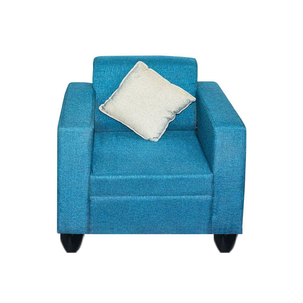 Bharat Lifestyle Burano Fabric 1 Seater Sofa (Finish Color - Aqua Blue, DIY(Do - It - Yourself)) - BHARAT LIFESPACE PRIVATE LIMITED