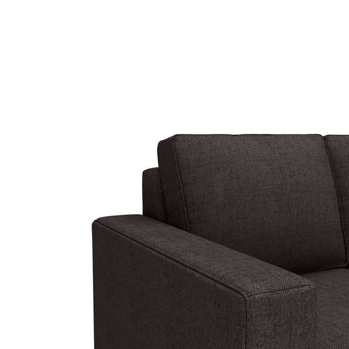 Bharat Lifestyle Cairo Fabric 3 Seater Sofa (Finish Color - Dark Grey, DIY(Do - It - Yourself) - BHARAT LIFESPACE PRIVATE LIMITED