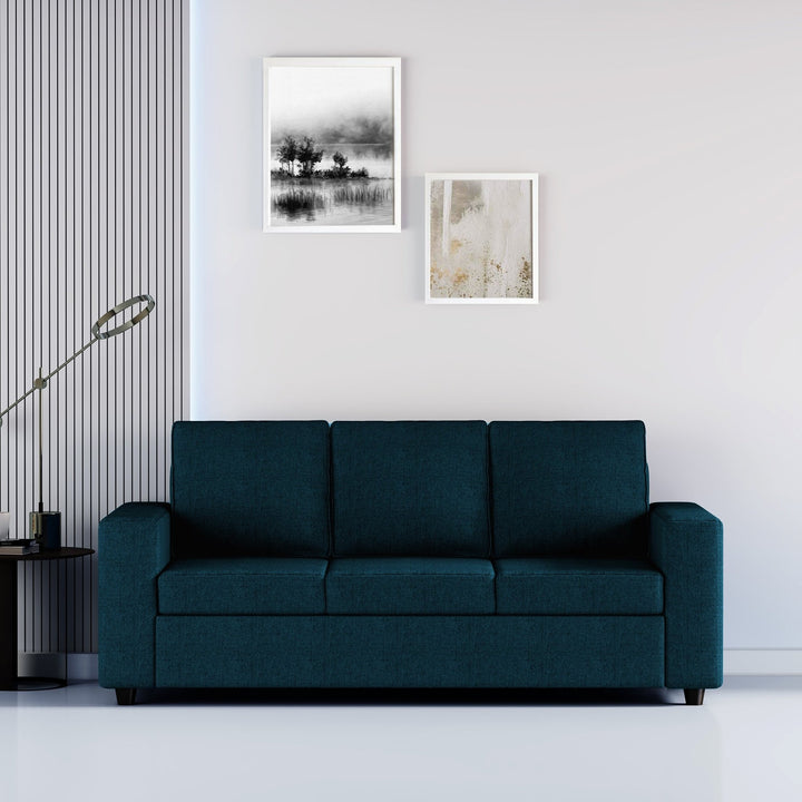 Bharat Lifestyle Cairo Fabric 3 Seater Sofa (Finish Color - Royal Blue, DIY(Do - It - Yourself) - BHARAT LIFESPACE PRIVATE LIMITED