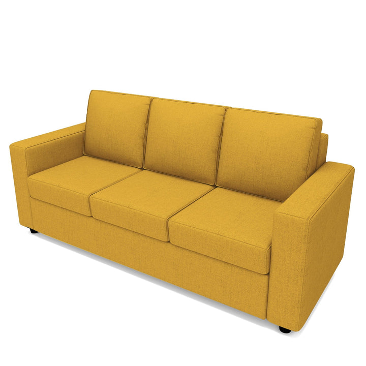 Bharat Lifestyle Cairo Fabric 3 Seater Sofa (Finish Color - Yellow, DIY(Do - It - Yourself) - BHARAT LIFESPACE PRIVATE LIMITED