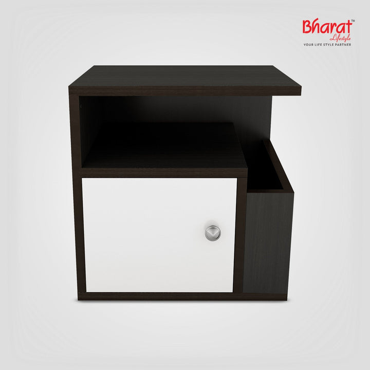 Bharat Lifestyle Cameroon Engineered Wood Side Table (Finish Color - White and Wenge, Knock Down) - BHARAT LIFESPACE PRIVATE LIMITED