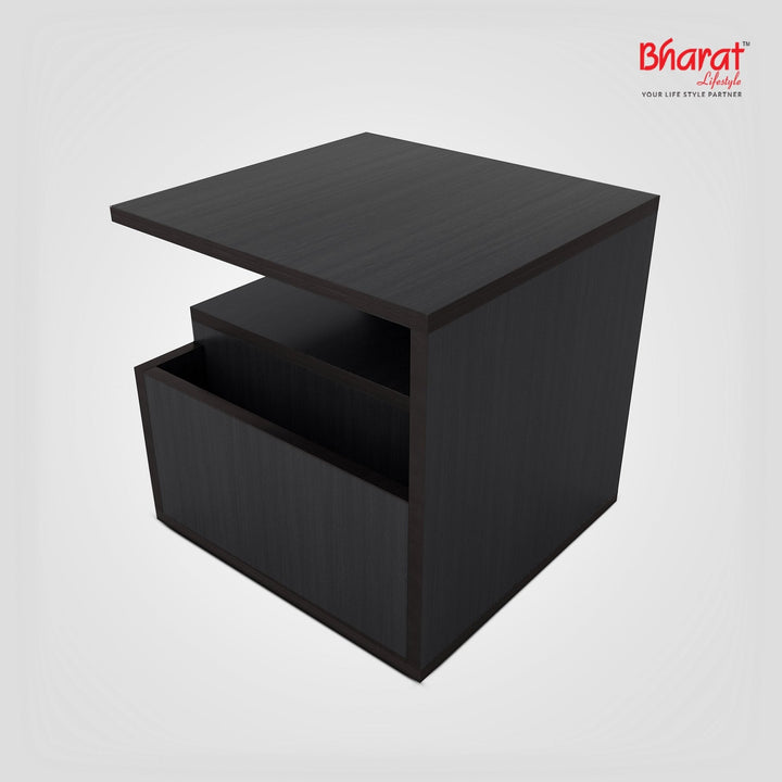 Bharat Lifestyle Cameroon Engineered Wood Side Table (Finish Color - White and Wenge, Knock Down) - BHARAT LIFESPACE PRIVATE LIMITED