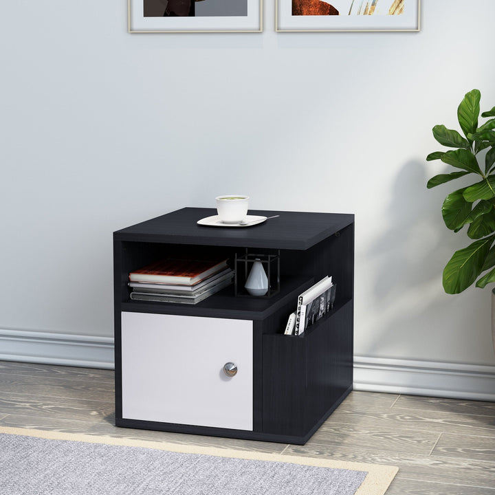 Bharat Lifestyle Cameroon Engineered Wood Side Table (Finish Color - White and Wenge, Knock Down) - BHARAT LIFESPACE PRIVATE LIMITED