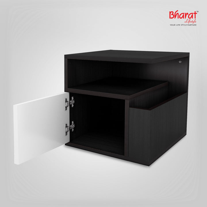 Bharat Lifestyle Cameroon Engineered Wood Side Table (Finish Color - White and Wenge, Knock Down) - BHARAT LIFESPACE PRIVATE LIMITED