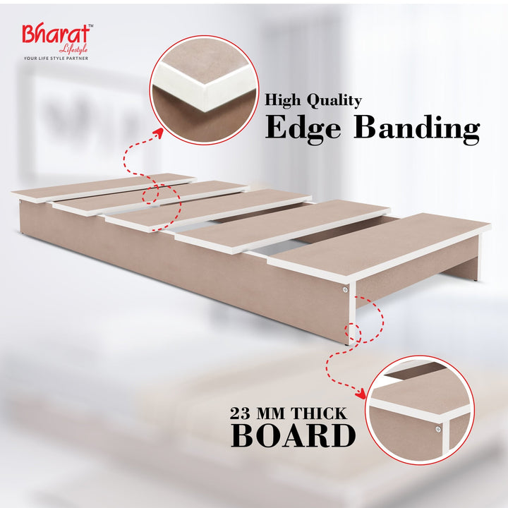 Bharat Lifestyle Celtis Engineered Wood Single Bed (Finish Color - Brown, Delivery Condition - DIY(Do - It - Yourself)) - BHARAT LIFESPACE PRIVATE LIMITED