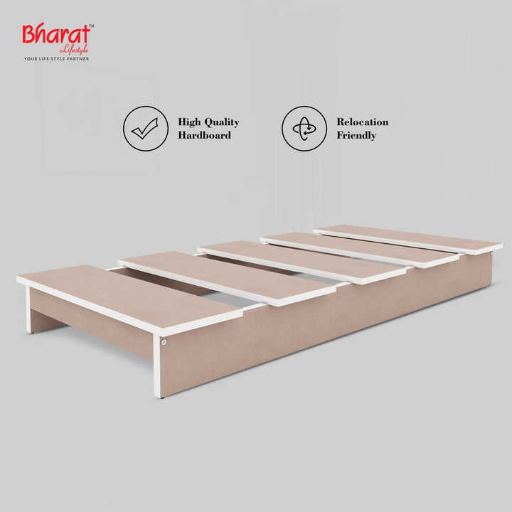 Bharat Lifestyle Celtis Engineered Wood Single Bed (Finish Color - Brown, Delivery Condition - DIY(Do - It - Yourself)) - BHARAT LIFESPACE PRIVATE LIMITED