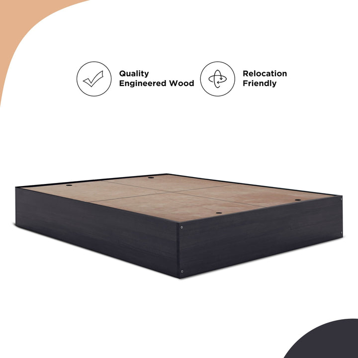 Bharat Lifestyle Clinton Deewan Engineered Wood Queen Bed (Finish Color - Wenge, Delivery Condition - Knock Down) - BHARAT LIFESPACE PRIVATE LIMITED