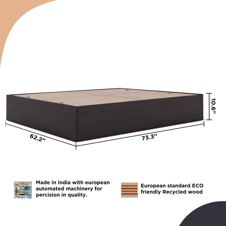 Bharat Lifestyle Clinton Deewan Engineered Wood Queen Bed (Finish Color - Wenge, Delivery Condition - Knock Down) - BHARAT LIFESPACE PRIVATE LIMITED