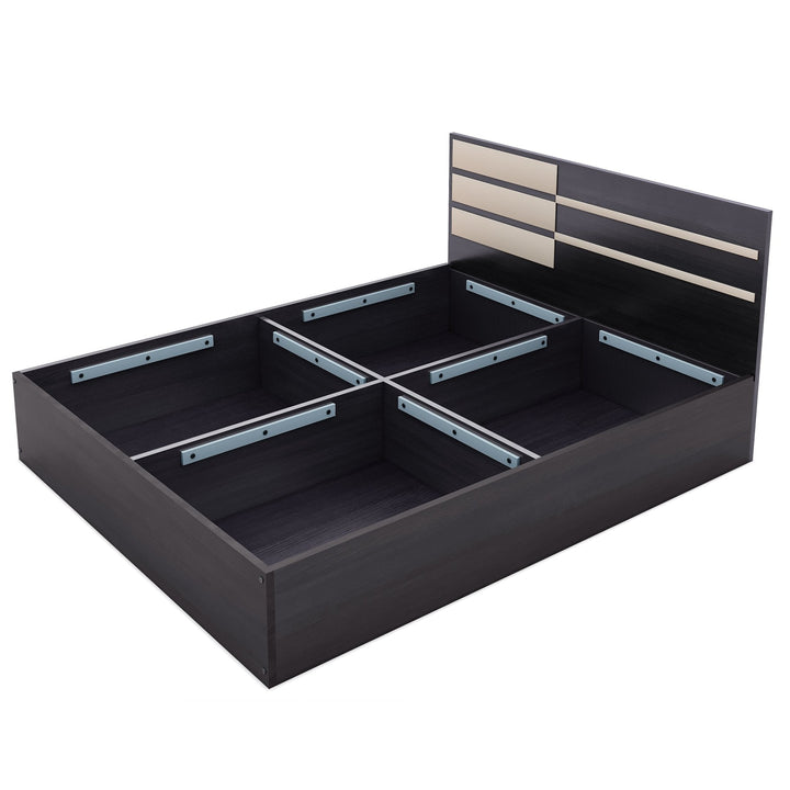 Bharat Lifestyle Clinton Engineered Wood Queen Box Bed with Storage Bed for Bedroom, Living Room, Color – Wenge, Delivery Condition - Knock Down, 1 Year - BHARAT LIFESPACE PRIVATE LIMITED