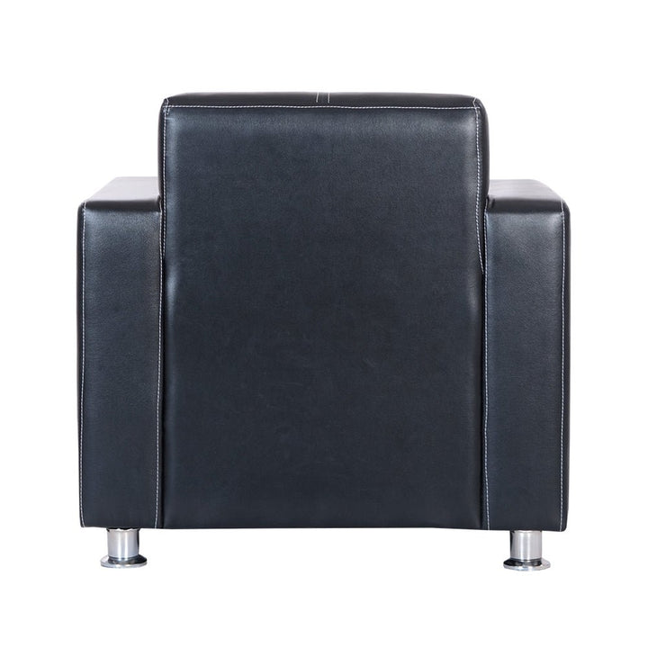 Bharat Lifestyle Cosmo Leatherette 1 Seater Sofa (Finish Color - Black, DIY(Do - It - Yourself) - BHARAT LIFESPACE PRIVATE LIMITED