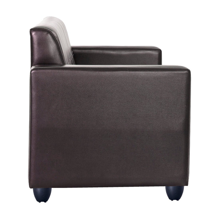 Bharat Lifestyle Cosmo Leatherette 3 Seater Sofa (Finish Color - Brown, DIY(Do - It - Yourself) - BHARAT LIFESPACE PRIVATE LIMITED