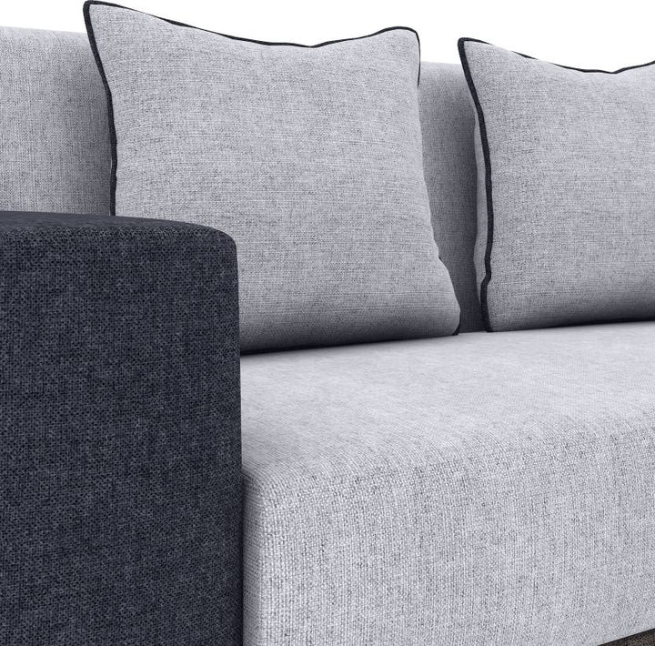 Bharat Lifestyle Cosmo Plus Fabric 6 Seater Sofa (Finish Color - Black Grey, DIY(Do - It - Yourself) - BHARAT LIFESPACE PRIVATE LIMITED