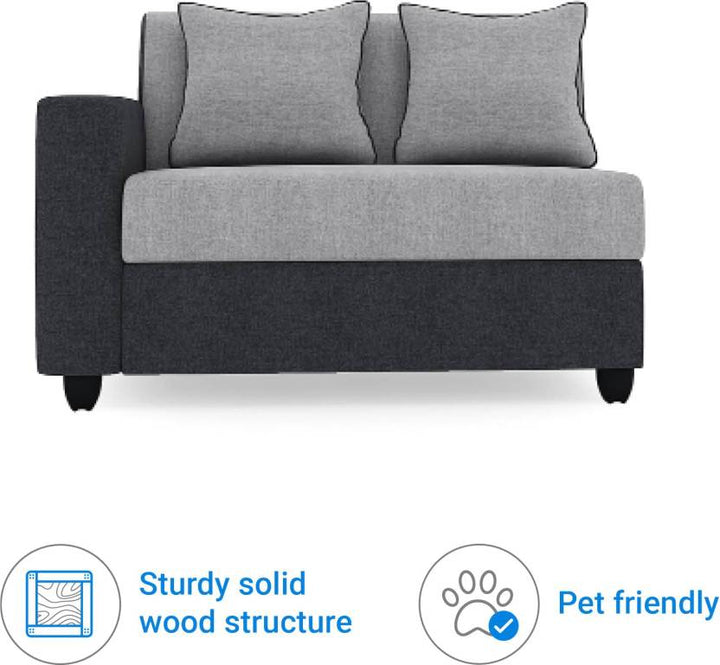 Bharat Lifestyle Cosmo Plus Fabric 6 Seater Sofa (Finish Color - Black Grey, DIY(Do - It - Yourself) - BHARAT LIFESPACE PRIVATE LIMITED
