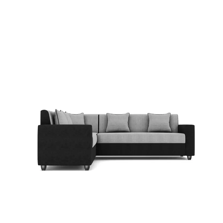 Bharat Lifestyle Cosmo Plus Fabric 6 Seater Sofa (Finish Color - Black Grey, DIY(Do - It - Yourself) - BHARAT LIFESPACE PRIVATE LIMITED