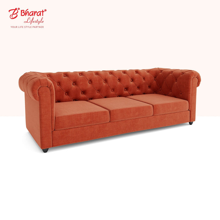 Bharat Lifestyle Crown premium soft touch Fabric 3 + 2 Sofa Set (Brown, DIY(Do - It - Yourself)) - BHARAT LIFESPACE PRIVATE LIMITED