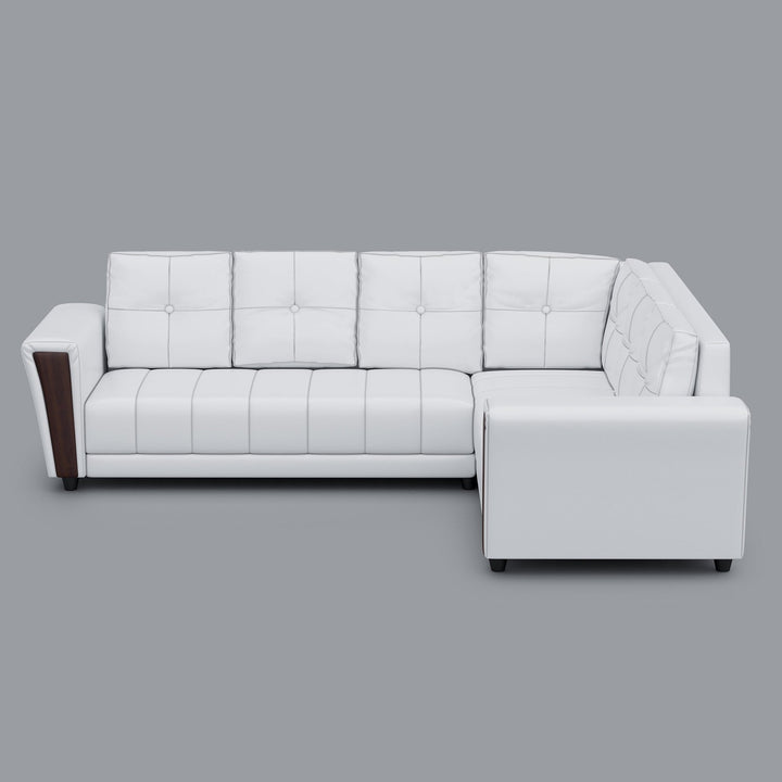 Bharat Lifestyle Cuba Leatherette 6 Seater Sofa (Finish Color - White, DIY(Do - It - Yourself) - BHARAT LIFESPACE PRIVATE LIMITED