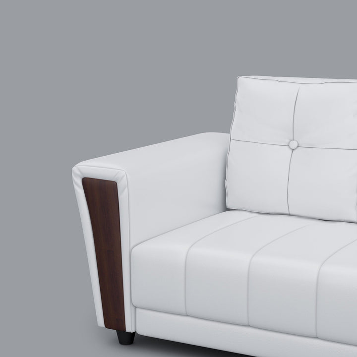 Bharat Lifestyle Cuba Leatherette 6 Seater Sofa (Finish Color - White, DIY(Do - It - Yourself) - BHARAT LIFESPACE PRIVATE LIMITED