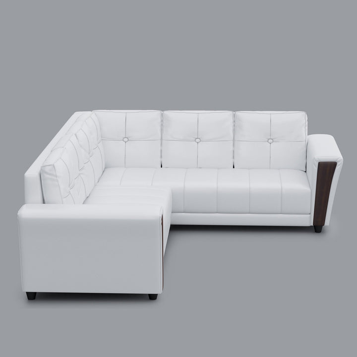 Bharat Lifestyle Cuba Leatherette 6 Seater Sofa (Finish Color - White, DIY(Do - It - Yourself) - BHARAT LIFESPACE PRIVATE LIMITED