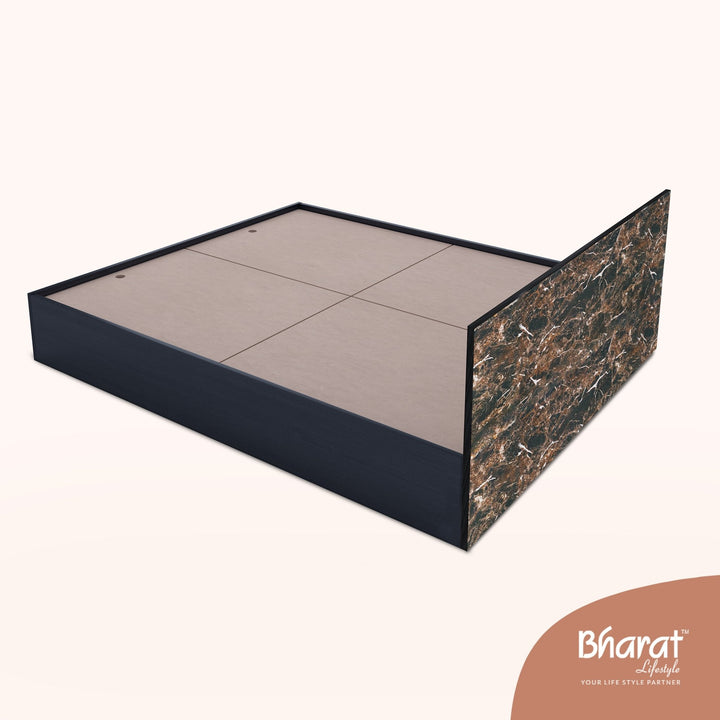 Bharat Lifestyle Cyprus Low height Engineered Wood Queen Bed (Finish Color - Wenge & White, Delivery Condition - Knock Down) - BHARAT LIFESPACE PRIVATE LIMITED