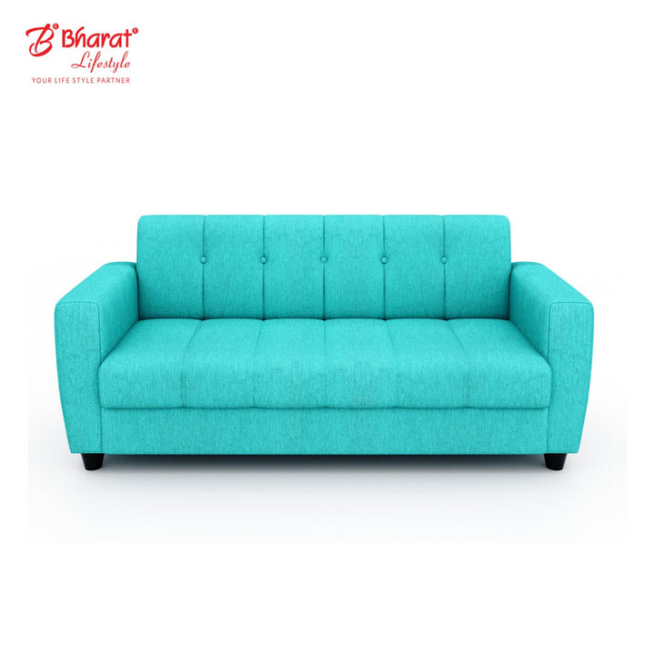 Bharat Lifestyle Deno Fabric Sofa Set | 3+2 Seater | Aqua Blue Color | Comfortable & Stylish Sofa Set for Living Room, Bedroom | Soft Fabric Upholstery | DIY Assembly | 1 Year Warranty - BHARAT LIFESPACE PRIVATE LIMITED