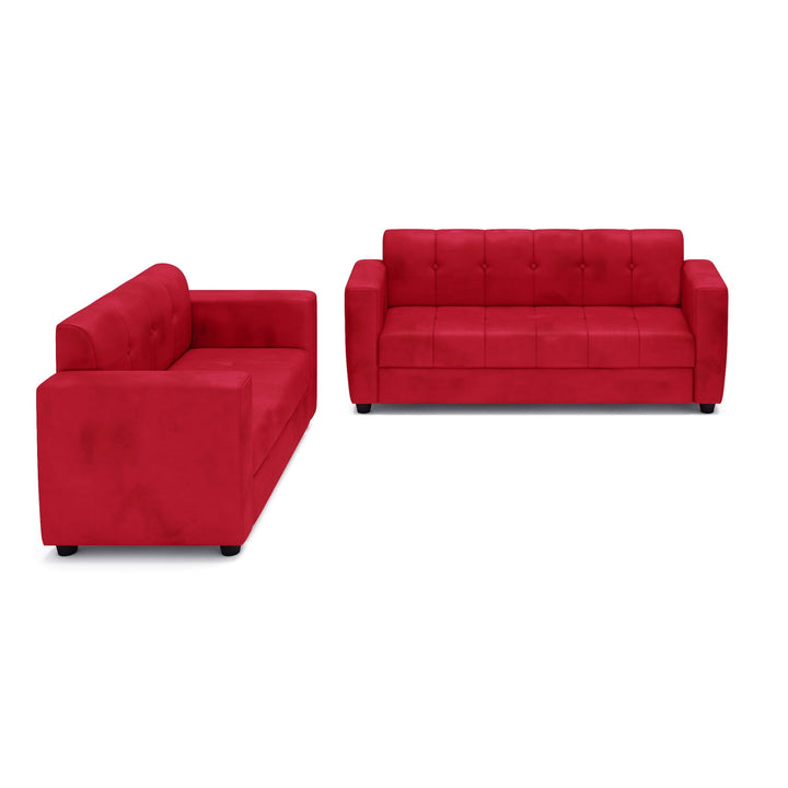 Bharat Lifestyle Deno Fabric Sofa Set | 3+2 Seater | Maroon Color | Comfortable & Stylish Sofa Set for Living Room, Bedroom | Soft Touch Fabric | DIY Assembly | 1 Year Warranty - BHARAT LIFESPACE PRIVATE LIMITED